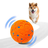 Huimpet bola interactiva para perros en naranja, ideal para juego activo y paseos en casa.