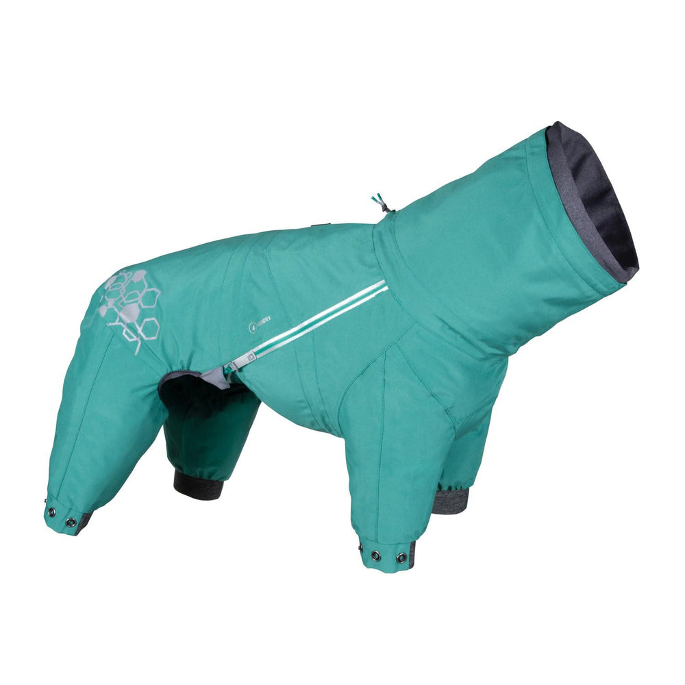 Hurtta Mudventure ECO en color pavo real para paseos bajo la lluvia