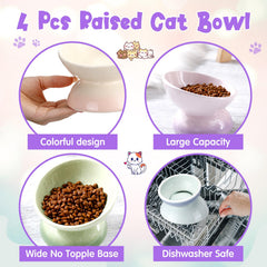 Diseño estable Hushee evita derrames durante la comida de gatos