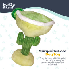 Huxley & Kent Margarita Loco, juguete con sonido para perros activos.