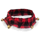 Huxley & Kent Ruff Scrunchy Buffalo Check mediano para perros y gatos, estilo festivo.