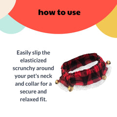 Huxley & Kent Ruff Scrunchy diseño navideño, ideal para fotos y eventos.
