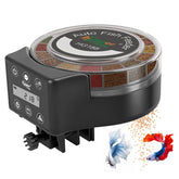 Hygger alimentador automático para acuario con pantalla LED para dosificaciones precisas.