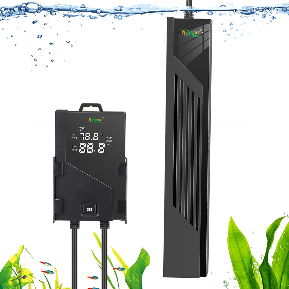hygger calentador de acuario 200W con control de temperatura para acuarios de 27-53 galones