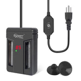 Calentador hygger 75W, vista frontal, compacto para acuario pequeño y estable