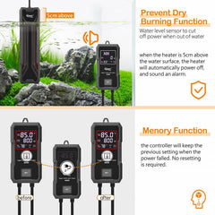 Hygger 800W con protección automática fuera del agua y sobrecalentamiento