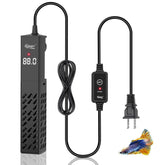 Hygger calentador cerámico 200W en funcionamiento mantiene temperatura estable en acuario de agua dulce