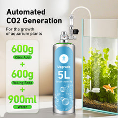 Hygger CO2 Pro 5L: regulador preciso para controlar CO2 en el acuario.
