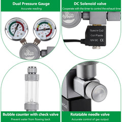 Contador de burbujas de Hygger Regulator con tubo acrílico robusto.