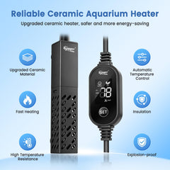 controlador digital externo hygger facilita ajustes precisos de temperatura en el acuario