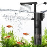 Hygger filtración interna de 80 GPH para acuarios pequeños y claros.