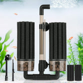 Filtro hygger de espuma doble con abrazadera extensible para instalación rápida