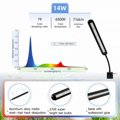 Luz hygger con diodos LED multicolor para resaltar colores de peces.