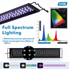 Luz Hygger para acuario, espectro completo y colores ajustables.