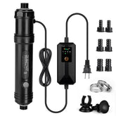 Luz UV Hygger para acuario con temporizador mejora la claridad del agua.