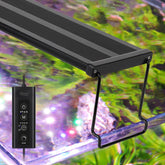 Lámpara Hygger New Mode 24/7 ilumina el acuario frontal para iluminación equilibrada.