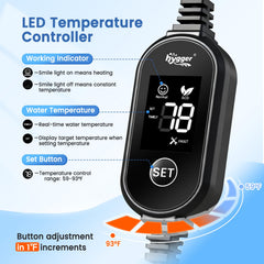 pantalla LED hygger para monitorear la temperatura en tiempo real