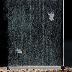 hygger tira de burbujas en acuario durante la instalación con burbujas suaves
