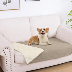 Manta hyha impermeable para perros sobre el sofá protege ante salpicaduras.