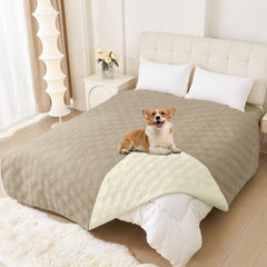 Manta hyha impermeable para perros sobre sofá, protege muebles.