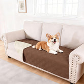 hyha manta impermeable para perros, doblada sobre cama, protección discreta