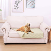 hyha manta impermeable para perros, cara frontal beige, protege sofá y muebles