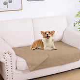 hyha manta impermeable para perros sobre sofá camel protege muebles y mantiene la limpieza