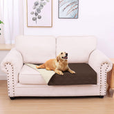 Manta hyha impermeable para perros, doble cara en chocolate y beige protege del barro