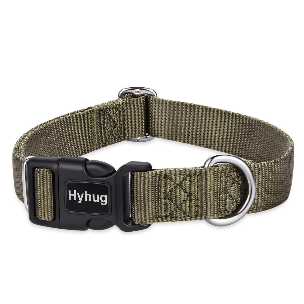 Collar Hyhug para perros grandes con hebilla rápida, fácil de usar durante paseos diarios.