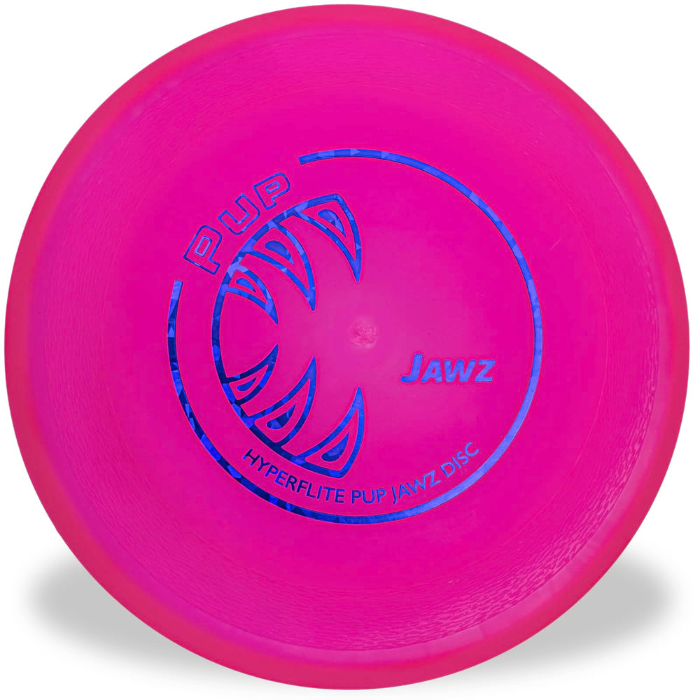 Hyperflite Pup Jawz rosado disc 7 pulgadas para juego activo al aire libre.