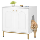 Hzuaneri caja de arena para gatos oculta en mueble ofrece privacidad y menor olor.