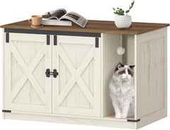 Caja oculta Hzuaneri para arena de gato, reduce olores y mantiene el salón limpio