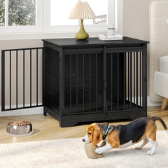 Hzuaneri caja-perro-mueble con puerta-granero para ahorro de espacio en el salón