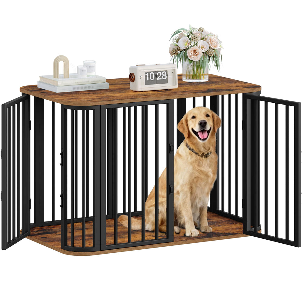 La jaula-mueble Hzuaneri con dimensiones internas para perros medianos y grandes