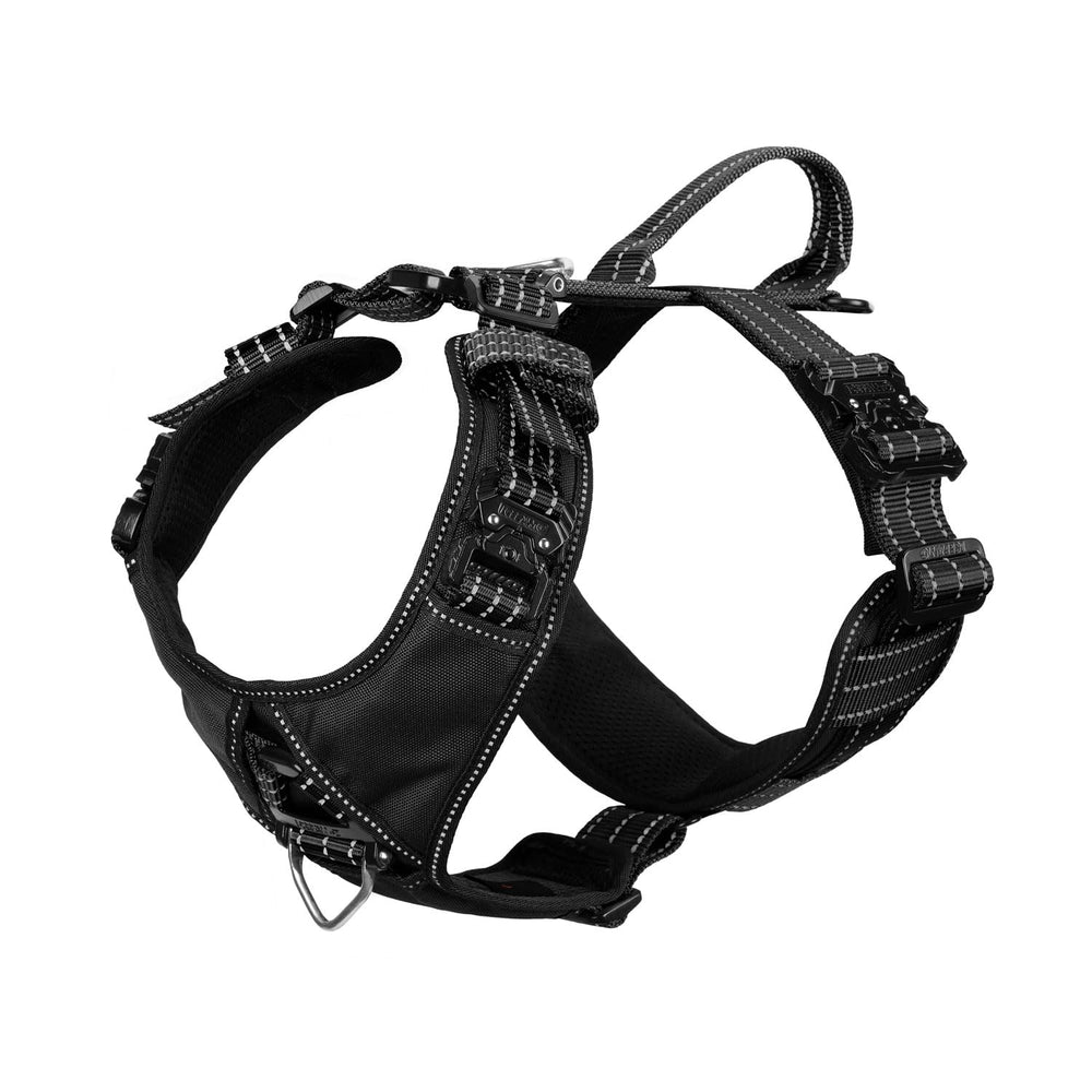 ICEFANG arnés para perro con cuatro hebillas metálicas para mayor seguridad en paseos.