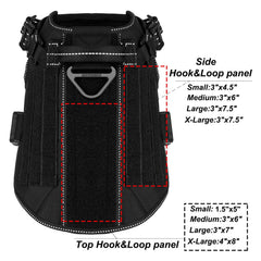 Arnés ICEFANG con panel Velcro frontal para parches y personalización.