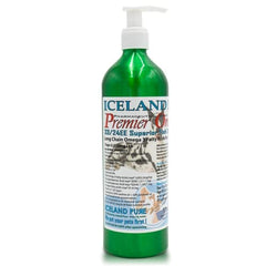 Iceland Pure Premier Omega, etiqueta clara para identificar contenido y dosis.