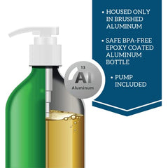 Iceland Pure Premier Omega, frasco de aluminio cepillado protege la calidad.