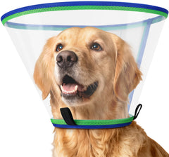 ICOYEA collar suave para perros: vista clara al caminar y comer.