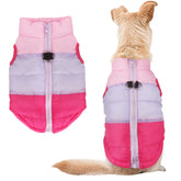 Idepet abrigo para perro con correa ancla y patchwork acolchado, calidez y estilo.