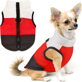Idepet abrigo para perro y gato con ancla y parcheado de colores, acolchado para días fríos.
