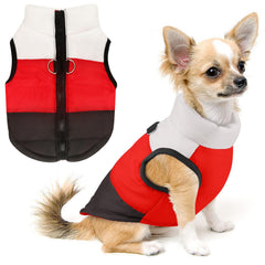 Idepet chaleco para perro con ancla y patchwork, ideal para paseos seguros en días fríos.