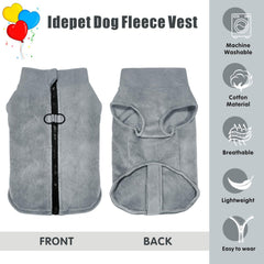 Idepet chaleco perro con forro polar suave para abrigo cómodo.