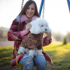 Idepet Velvet Pijamas para mascota, apertura en abdomen para baño fácil.