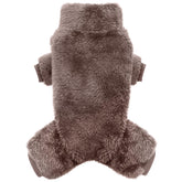 Idepet Velvet Pijamas para mascota con cuello alto y forro doble cara para calor suave.
