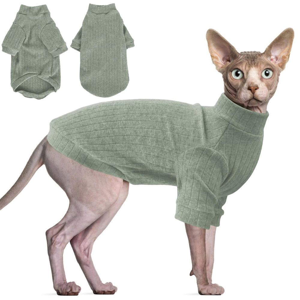 Idepet Sphynx suéter frente: ajuste cómodo y suave para gatos sin pelo
