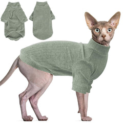 Idepet Sphynx suéter frente: ajuste cómodo y suave para gatos sin pelo