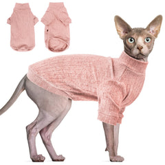 Idepet suéter rosa para Sphynx, ajuste cómodo para el cuerpo.