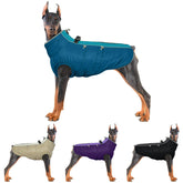 IDOMIK abrigo-perro impermeable con arnes azul 3XL mantiene seco
