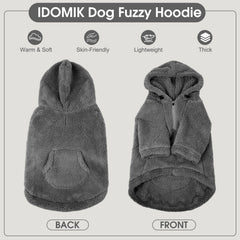 IDOMIK forro de felpa suave en sudadera canina para mayor comodidad